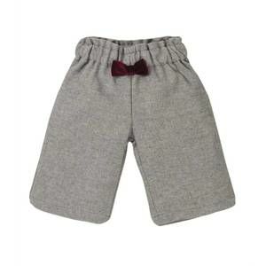 NEW EMC girl's flannel bow culottes pants in pepper